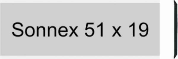 Klingelschild Sonnex 51x19 silber